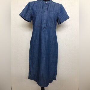 J. Crew Classic Blue Midi Dress